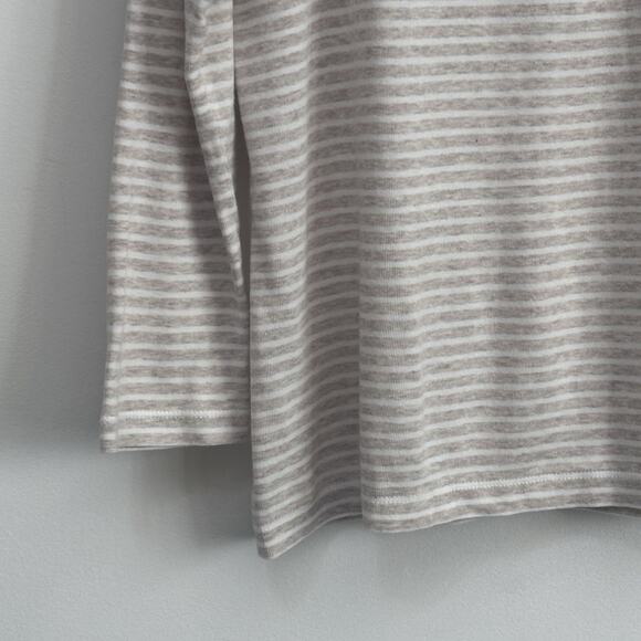 Vineyard Vines Womens Tee L Boat Neck 3/4 Sleeve Preppy Stripes Casual Pullover - Picture 4 of 8